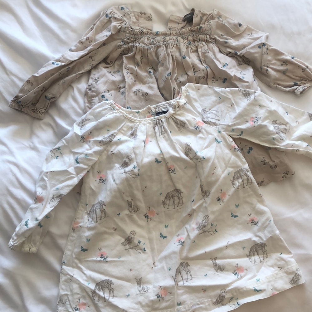 2 Baby Gap Long Shirt/Dress 18-24 months